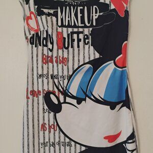 Minnie Mouse Sleeveless Small Sheath Dress Stretchy 32" Boho Hippie Festival